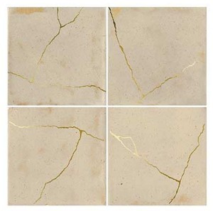 WOW Enso Kintsugi Sand 12,5x12,5 płytka ścienna dekor