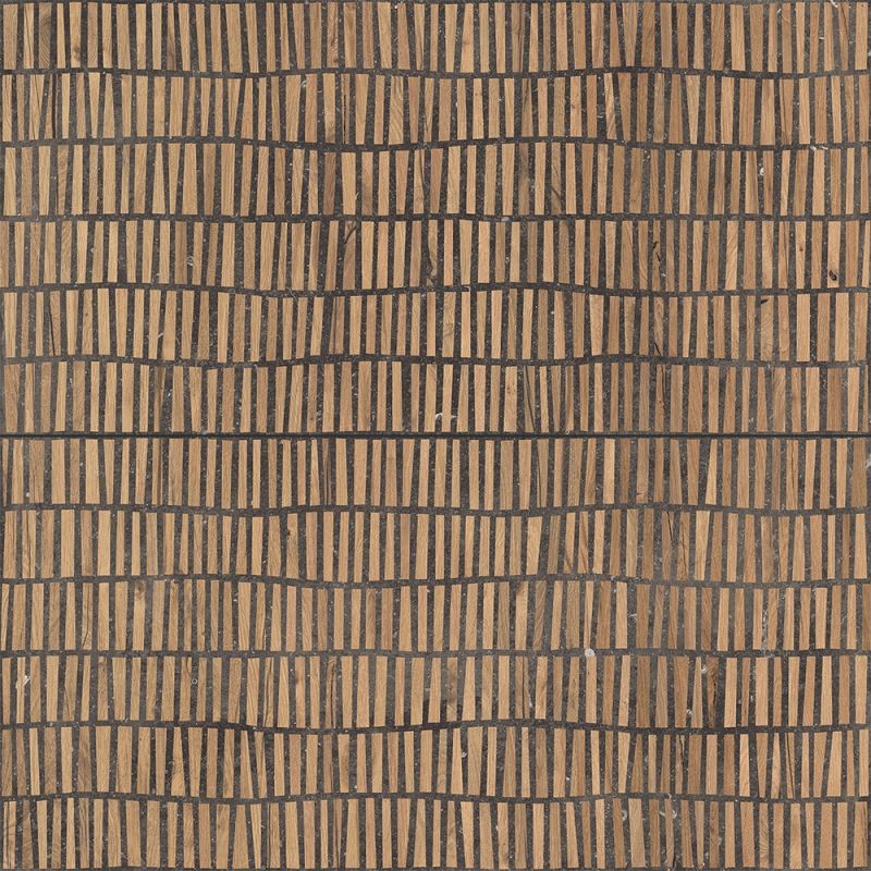 Płytka podlogowa-ścienna imitująca drewnianą mozaike beżowa Flaviker Nordik Stone Domino Black mat 60x120 tr 85715
