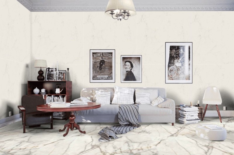Płytki imitujące marmur ekri Marazzi Marble Look Altissimo Matt 120x120 36825