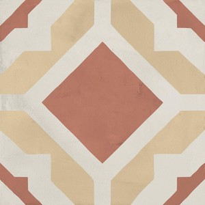 Marca Corona Terra Art Geometrico Tramonto/Crema 20x20 I396 płytki gresowe patchworkowe