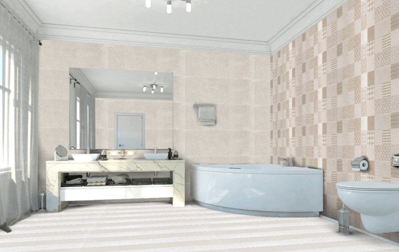 Płytki ścienne beton beżowe Porcelanosa Bottega Caliza 45x120 81257