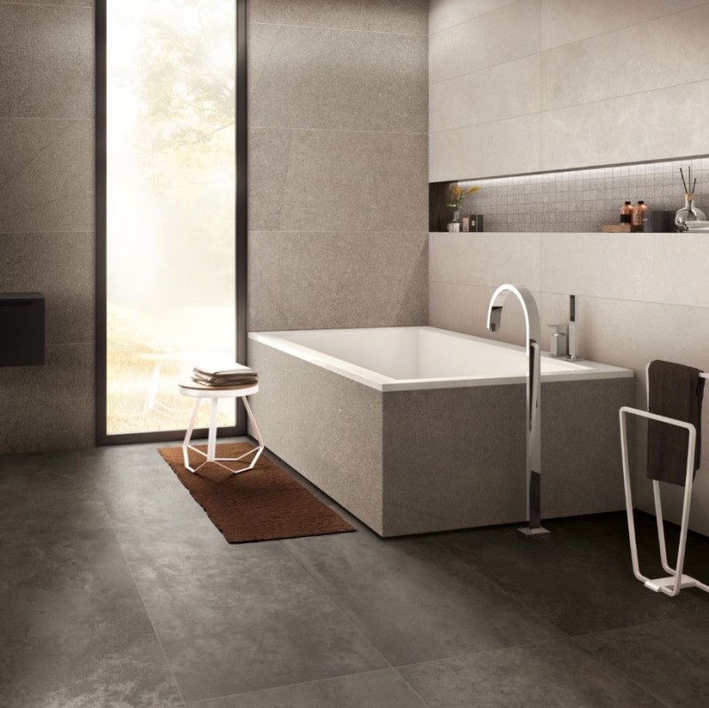 Spiek kwarcowy przetarty wielkoformatowy beton loft brąz Flaviker Hyper Silver Taupe PF60002444 120x270 77038