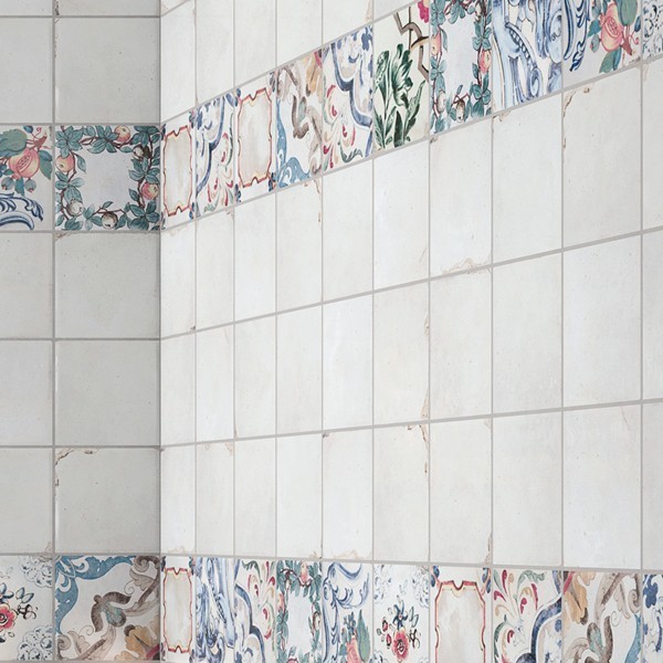 Glazura imitująca postarzaną płytke do łazienki w stulu prowans Decus Antic Decor 15x15 dm 18115