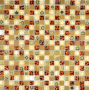 Mozaika mix szkło mały kwadrat pomarańczowy złoty ze wzorem Metropol MM 1218 30,0 x 30,0 80340