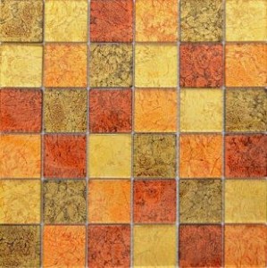 Mozaika szkło żółta złota folia duge kostki Metropol MM 1157 30x30