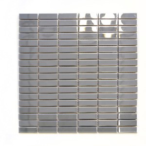 Mozaika aluminiowa srebrna prostokątna połysk Metropol MM 0326 29,8 x 30,5