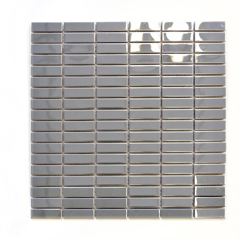 Mozaika aluminiowa srebrna prostokątna połysk Metropol MM 0326 29,8 x 30,5 103072