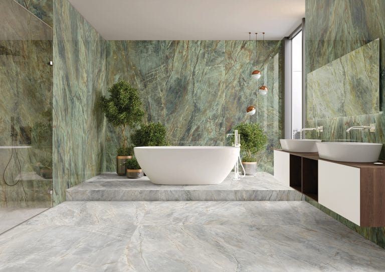 Cerrad Brazilian Quartzite Green Poler 119,7x119,7 płytki gresowe imitujące kamień 105266