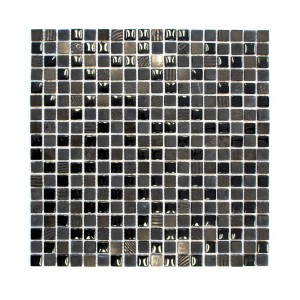 Mozaika mix mały kwadrat kamień czarny mat połysk Metropol MM 0350 30,5 x 30,5