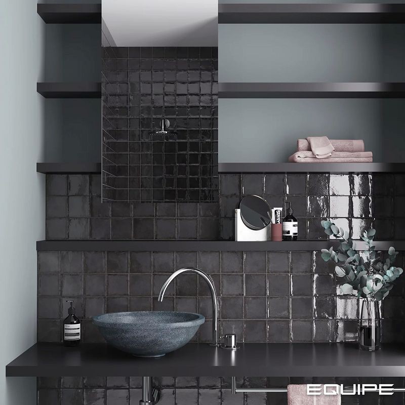 Equipe Altea Black 10x10 płytki cegiełki rustykalne 126656