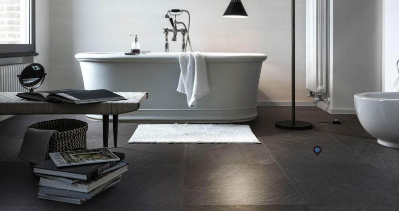 Płytki kamień czarne ze strukturą Marazzi Mystone Lavagna Nero M03W 75x75 37351