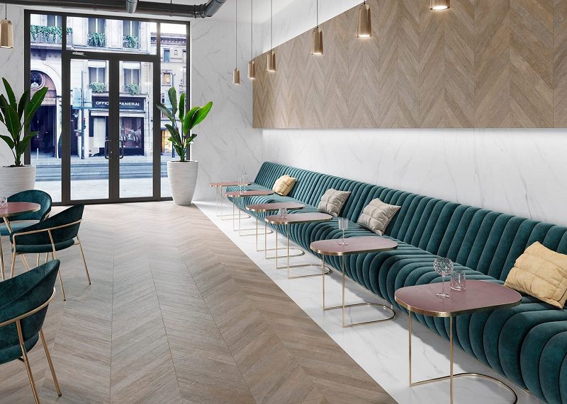 Keraben Lenda Chevron Oak 75x150 płytki jodełki 135492