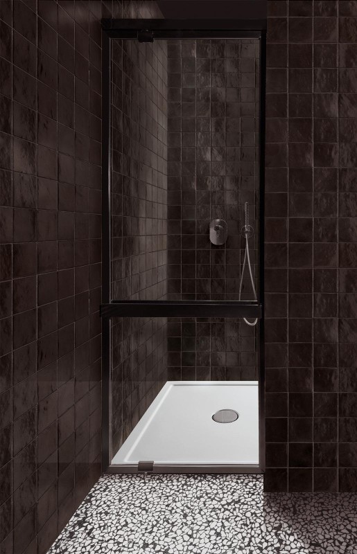 Płytki ciegiełki postarzane czarne Marazzi Zellige Carbone M5S1 10x10 84299