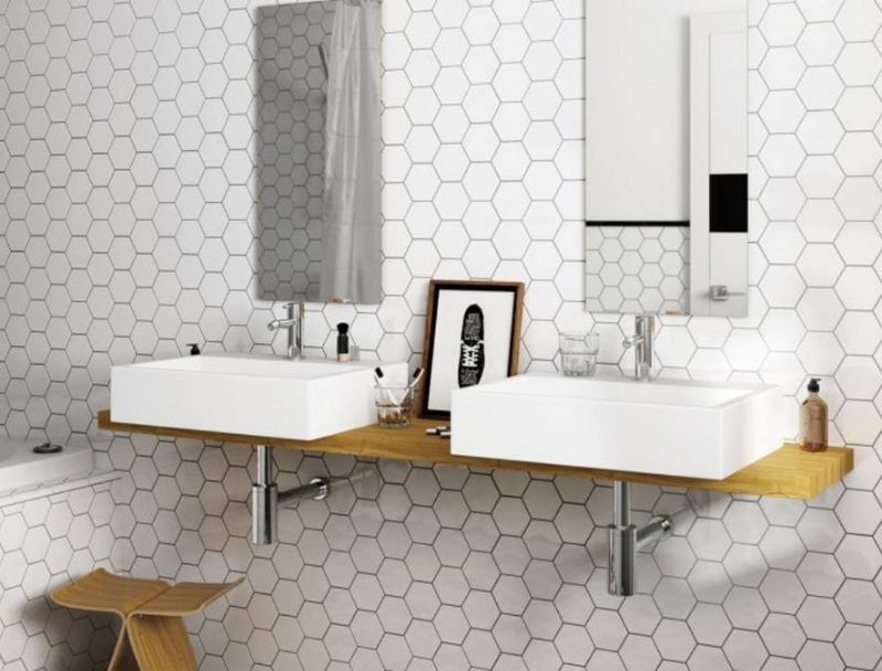 Equipe Scale Hexagon White Matt 12,4x10,7 płytka ścienna 128433