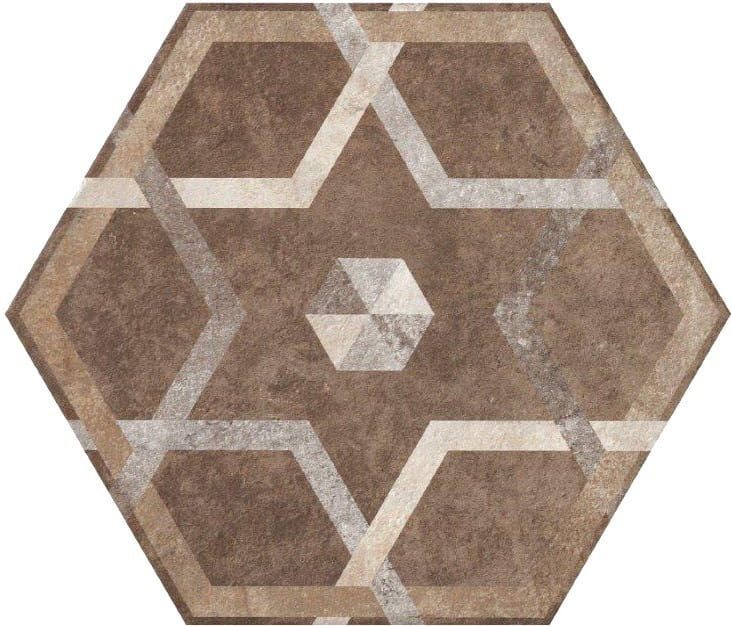 Fioranese Heritage Exagona Deco Texture_5 34,5x40 HET5EX płytka heksagonalna 130000