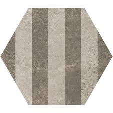 Płytki do salonu heksagon patchwork wzorzysty Equipe Hexatile Cement Geo grey 17.5X20 9183