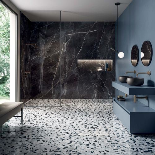 Italgraniti Charm Experience Calacatta Black Nat. 60x120 płytki gresowe imitujące czarny marmur 133849