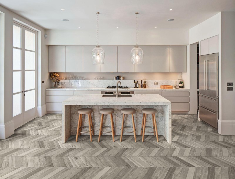 Gres drewno szary francuska jodełka Marazzi treverksoul grey M0MN 11x54 16608