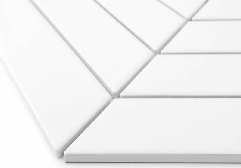 Dunin Royal Chevron White Matt 31,8x22,4 płytki jodełki ścienne 103521