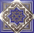 Płytki orientalne granatowe kwadrat Mainzu d Effects Dekor Zoco Blu 15x15 58169