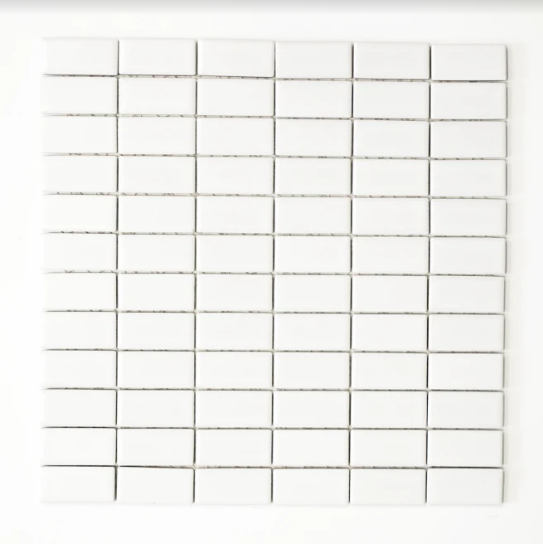 Mozaika prostokąt mały biały mat Metropol MM 0117 30,0 x 30,0 75134