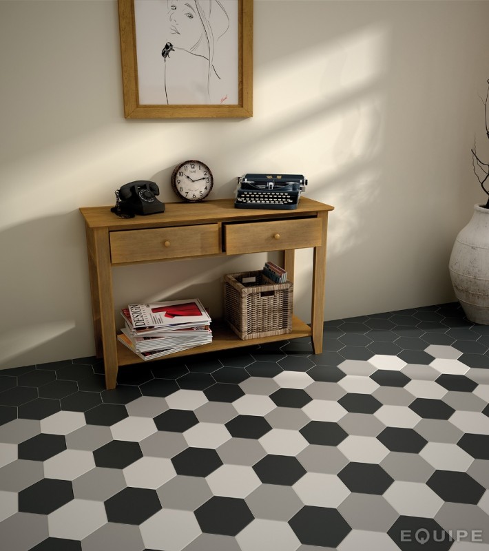 Gres heksagonalny monokolor szary Equipe Hexatile Gris mate 17,5X20 ir, crp 12563