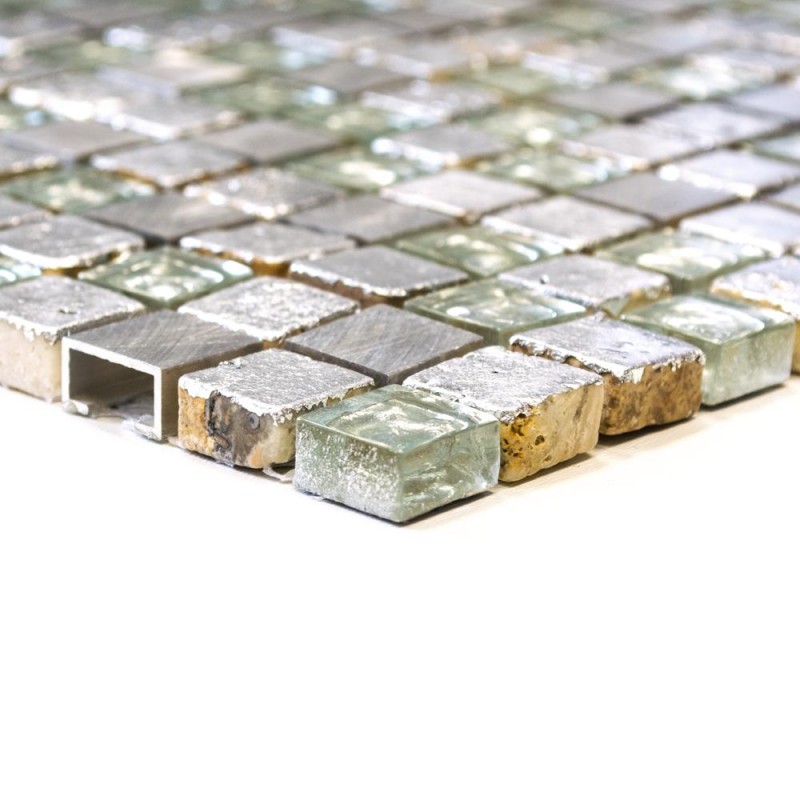 Mozaika metal mat kamień szklo srebrne Metropol MM 0125 30,0 x 30,0 101978