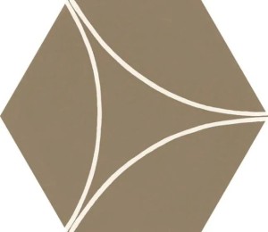 Marazzi Cementum Olive Decoro Arco 18,2x21 M9W4 płytki heksagonalne dekoracyjne
