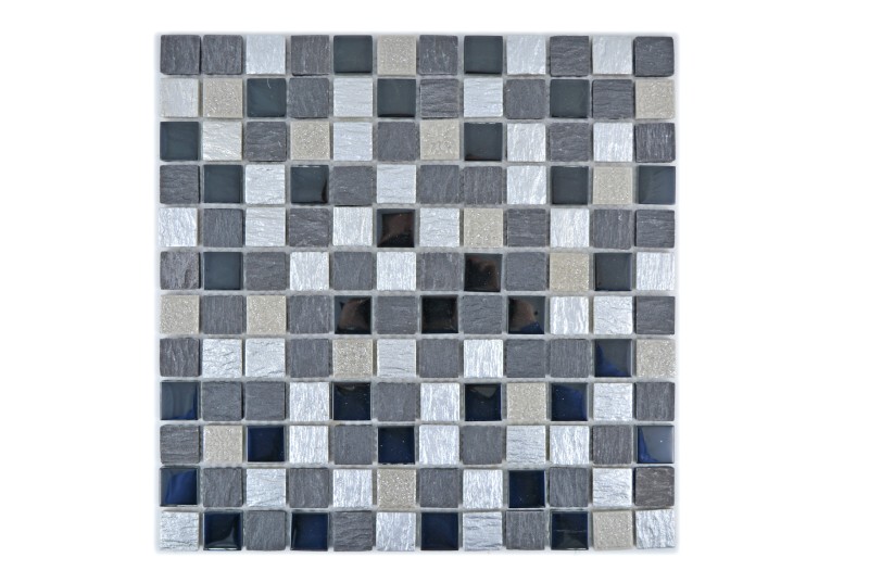 Mozaika mix kamień kwadrat szary srebrny Metropol MM 1215 30,0 x 30,0 80336