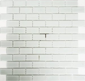 Mozaika szkło biała mała cegiełka monokolor Metropol MM 0835 32,2 x 31