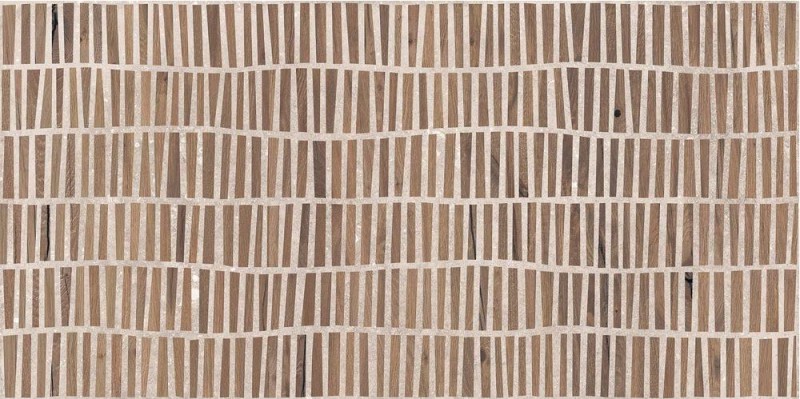 Płytka podlogowa-ścienna imitująca drewnianą mozaike beżowa Flaviker Nordik Stone Domino Sand mat 60x120 85707