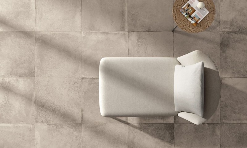Płytki podłogowe beton beż ABK Unika Cream Rett 60x120 86122