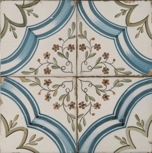 Płytki biało-niebieskie że wzorem prowans patchwork Peronda FS Nijar 45x45 dms