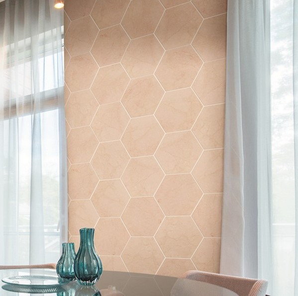 Gresy heksagonalne marmur beżowe Realonda Zaire Crema 33x28,5 37078