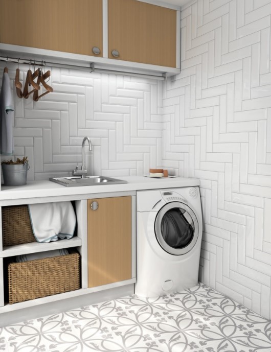 Płytki cegiełki krem Equipe Metro White 7.5X15 19712