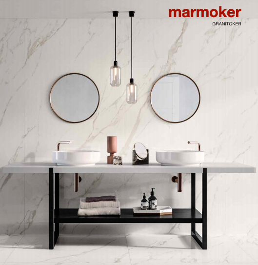 Gres marmur biały złota żyła Casalgrande Padana Marmoker Statuario Oro Lucido 60x120 101622