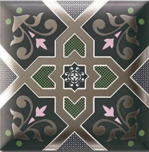 Płytki orientalne ciemno zielone Mainzu Hd Effects Dekor Esna Green 15x15