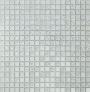 Mozaika biała przezroczyste szkło Dell Arte Silver White 30,5x30,5