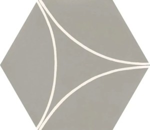 Marazzi Cementum Nickel Decoro Arco 18,2x21 M9W0 płytki heksagonalne dekoracyjne