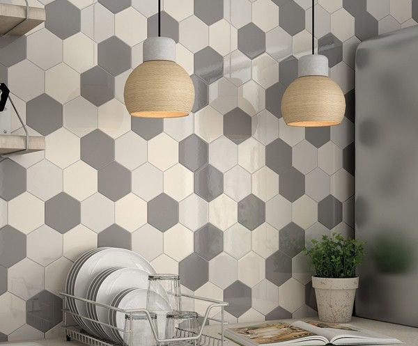 Equipe Scale Hexagon Light Grey 12,4x10,7 płytka ścienna 128429