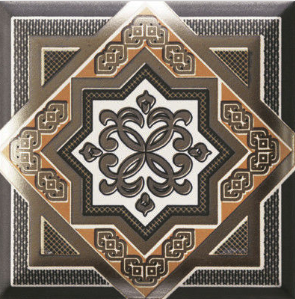 Płytki marokanskie wzorzystebraz geometria Mainzu Hd Effects Dekor Zoco Brown 15x15