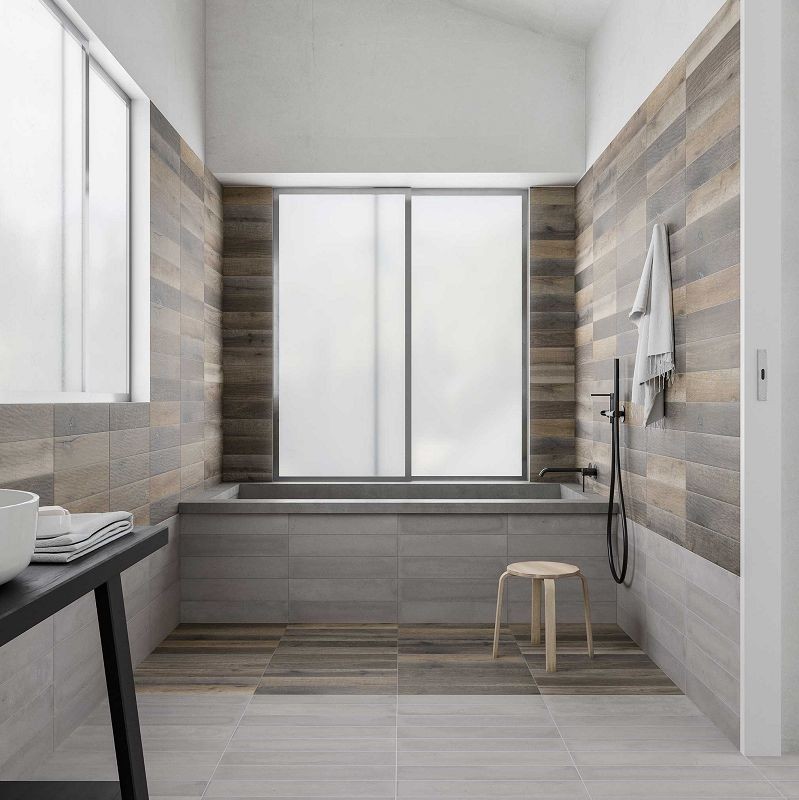 WOW Concrete Strip Ash Grey 10x50 płytka gresowa 164091