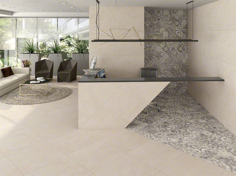 Vives Nassau-R Crema 80x80 płytki betonowe gresowe 154277