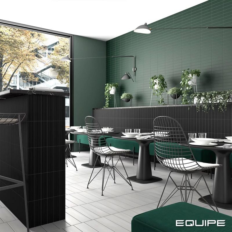 Equipe Costa Nova Praia Black Matt 5x20 płytki cegiełki dekoracyjne 3D 127330