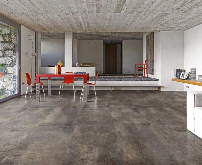 Płytki podłogowe beton przetarty szare Florim Floor Gres Rawtech Raw- Mud 120x120 94764