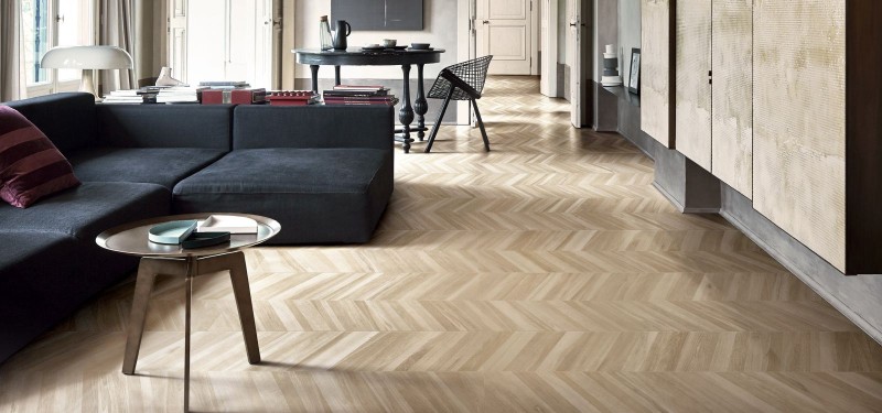 Płytki beżowe francuska jodełka Piemme Fleur De Bois Chevron Miel Naturale 60x120 79208