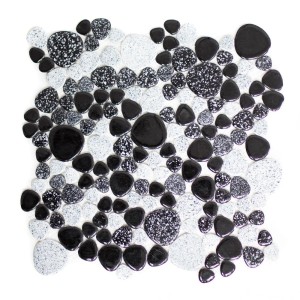 Mozaika mix kamień rzeczny biała szara czarna grafit Metropol MM 0241 30,0 x 30,0