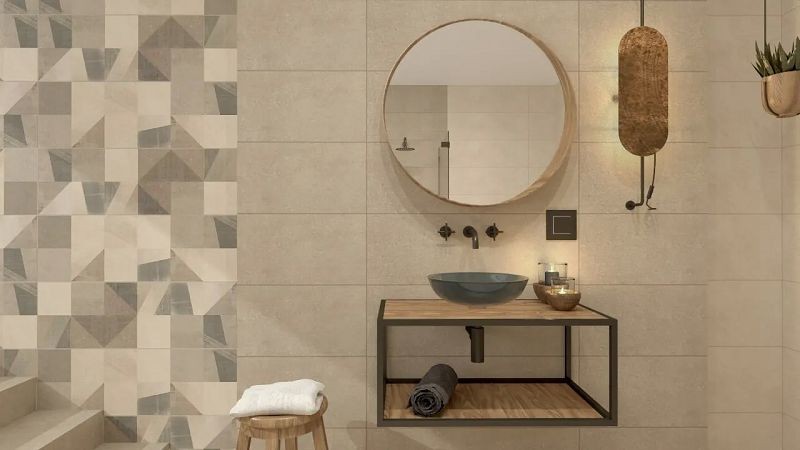 El Molino Austin Taupe Rect. 30x90 płytki ścienne betonowe 125526