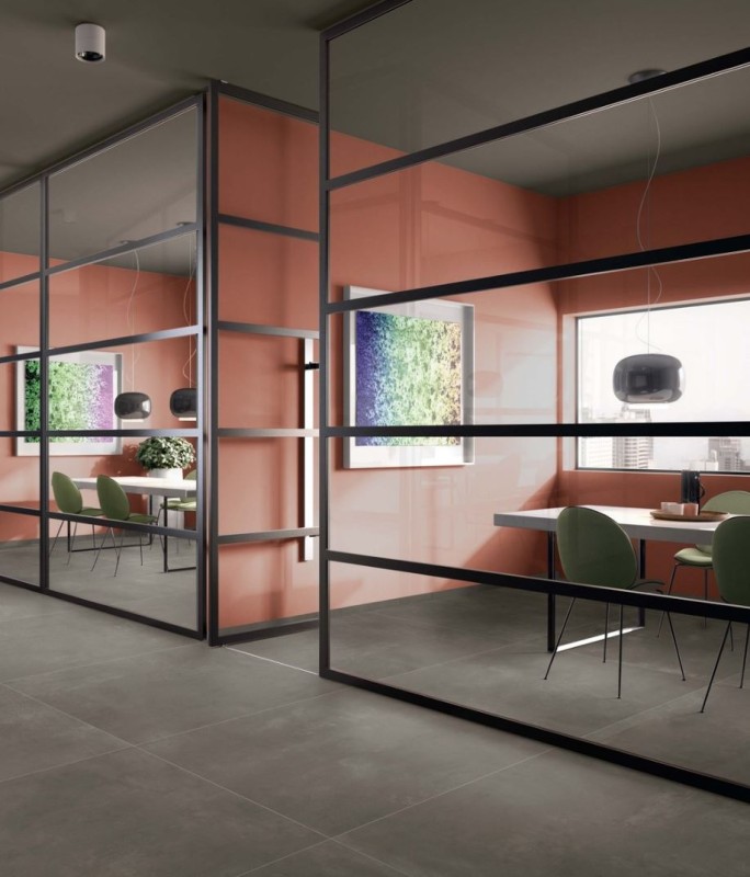 Płytka wiełki format podłogowa salon beton ciemno szary przetarty ABK Lab325 Form Taupe Ret 120x280 87771