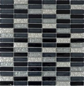 Mozaika mix szkło szare kamień paski Metropol MM 1260 29,8 x 30,4